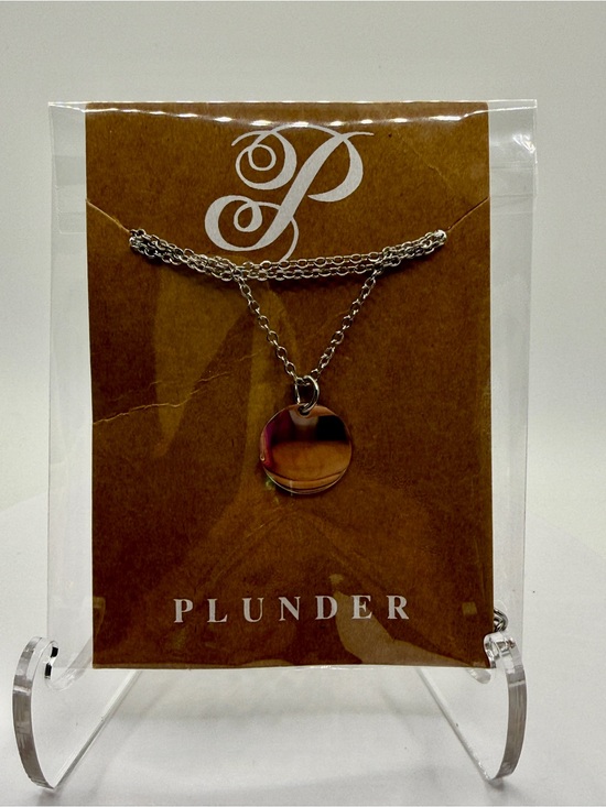 Plunder Jewelry - Plunder Silver Round Mirror Pendant Necklace